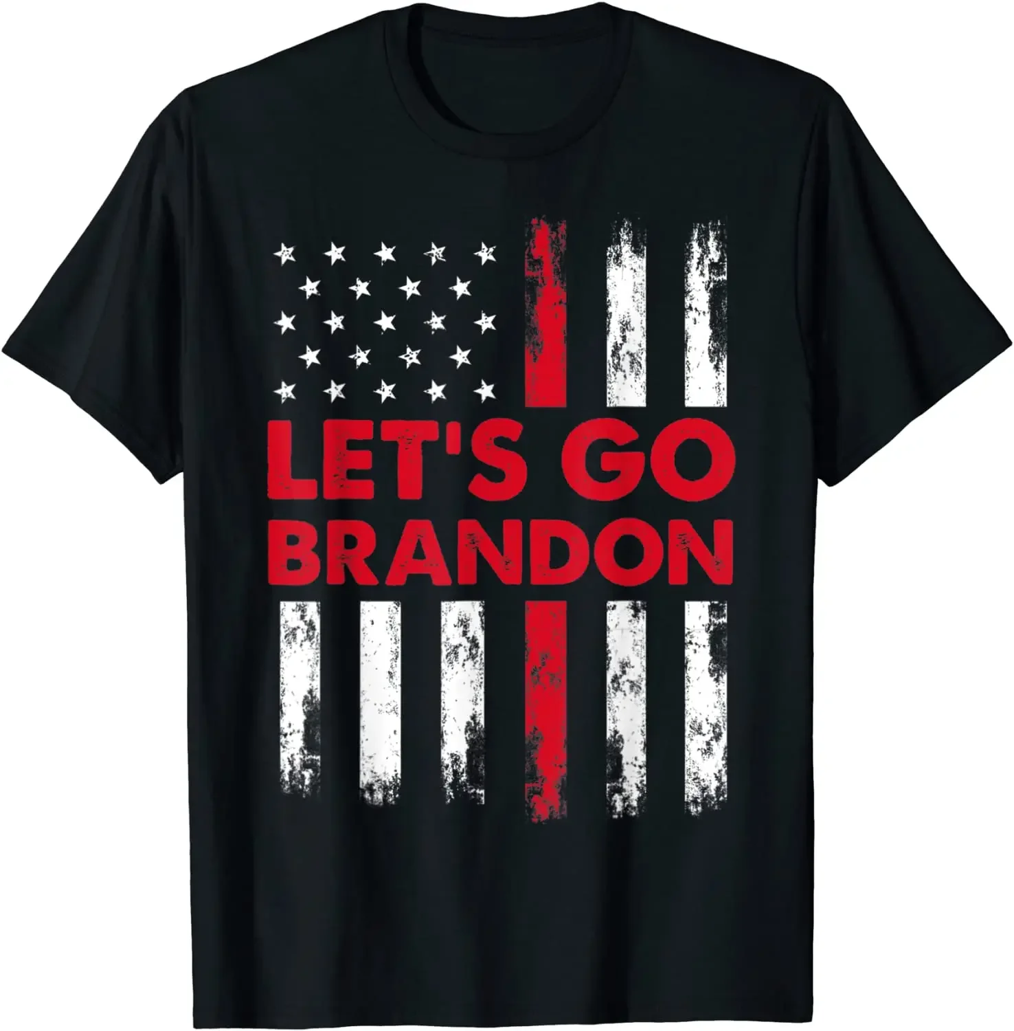 

Funny Let's Go Brandon Lets Go Brandon Chant Conservative US Flag T-Shirt. Premium Cotton Short Sleeve O-Neck Mens T Shirt New