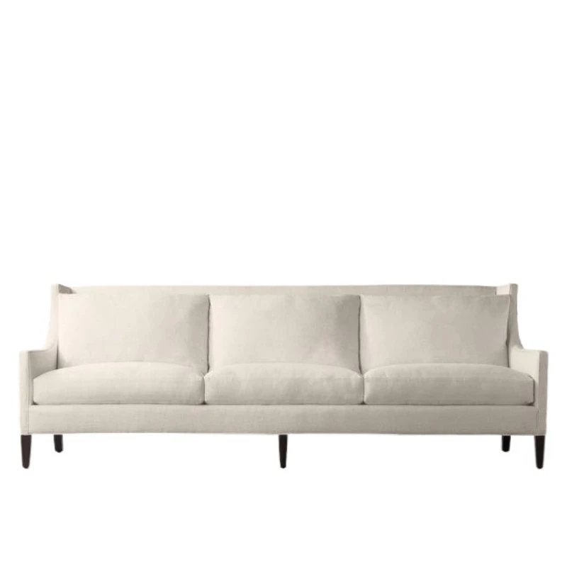 

Original single American country linen sofa Italian modern minimalist light luxury solid wood leisure chair Nordic minimalist