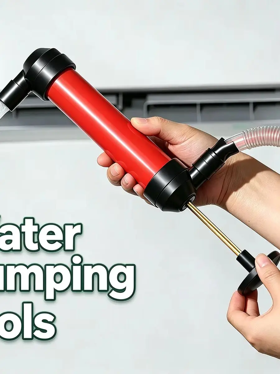 Manuelle Siphonpumpe AC-Abflussreiniger Doppelport-Luftabsauger für Auto, Aquarium, Fischbecken, Öl- und Wassertransfer, Sanitärwerkzeug
