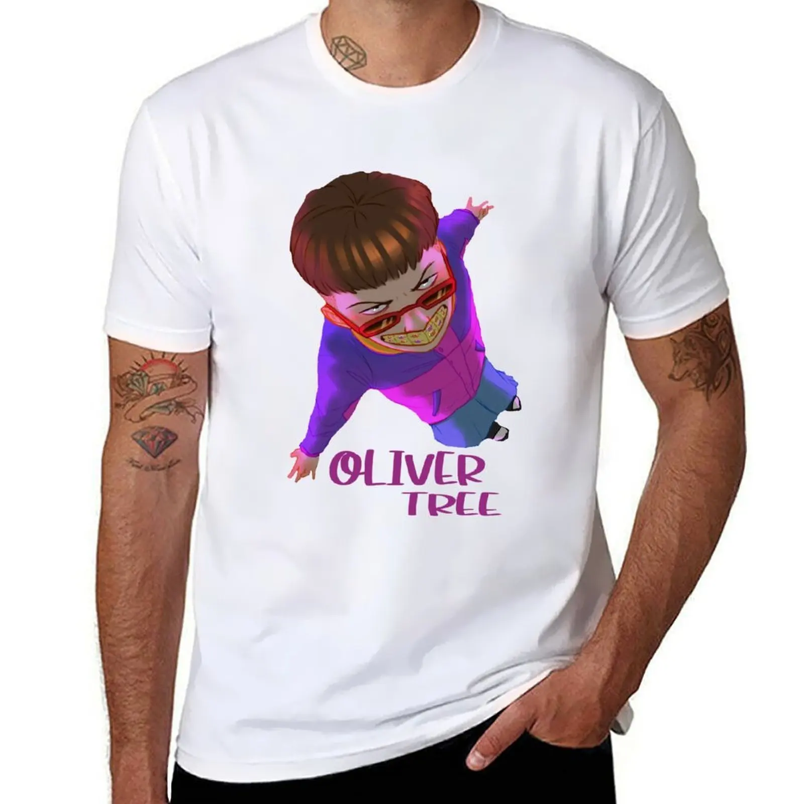 

Футболка Oliver Tree Fan Art, футболки для мужчин, винтажные забавные футболки с рисунком, футболка с темным юмором