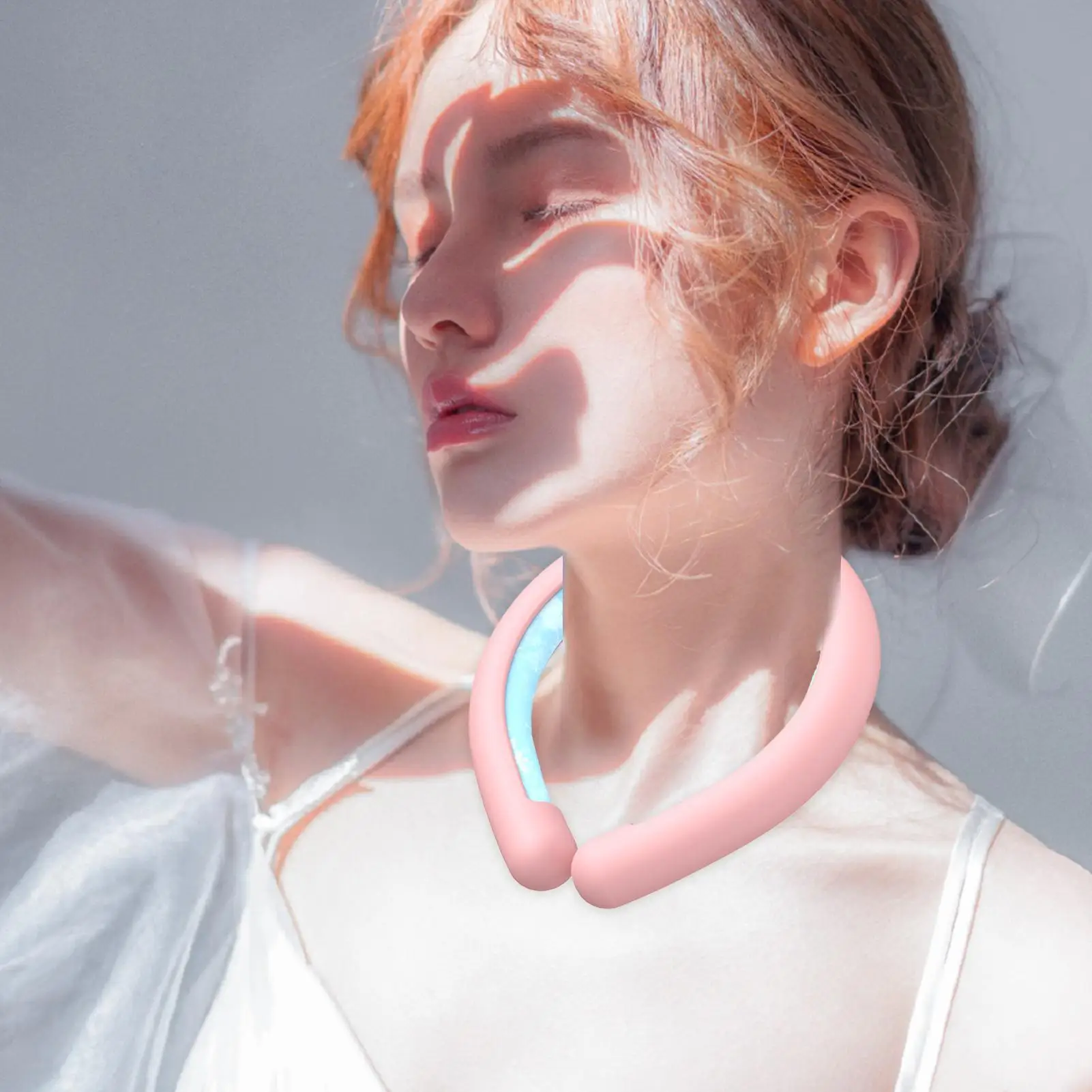Summer Cooling Neck Ring, Reusable Ice Gel Neck Cooler Tube, Wearable Neck Wrap for Heat Relief, Outdoor Work, Sports & Home Use
