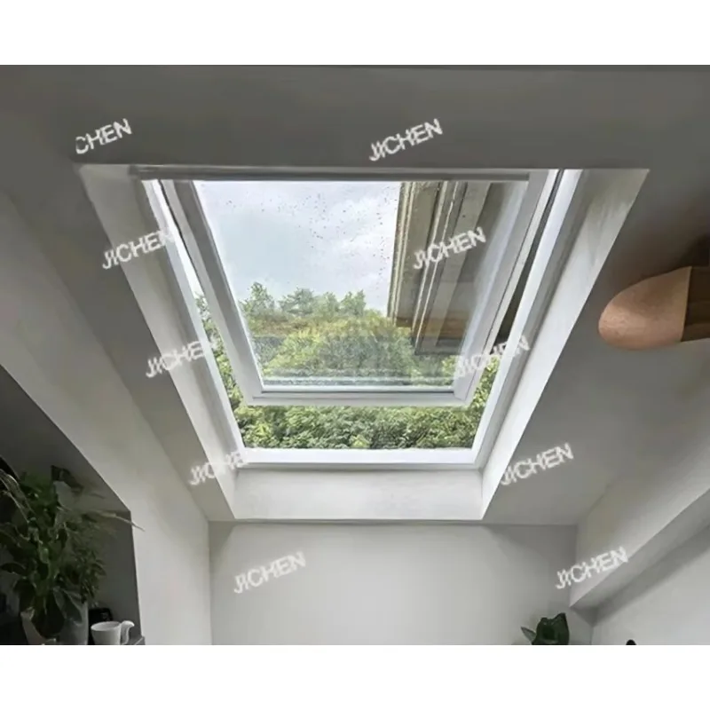 

HS Custom size aluminum alloy roof skylight automatic open electric blackout blinds basement attic