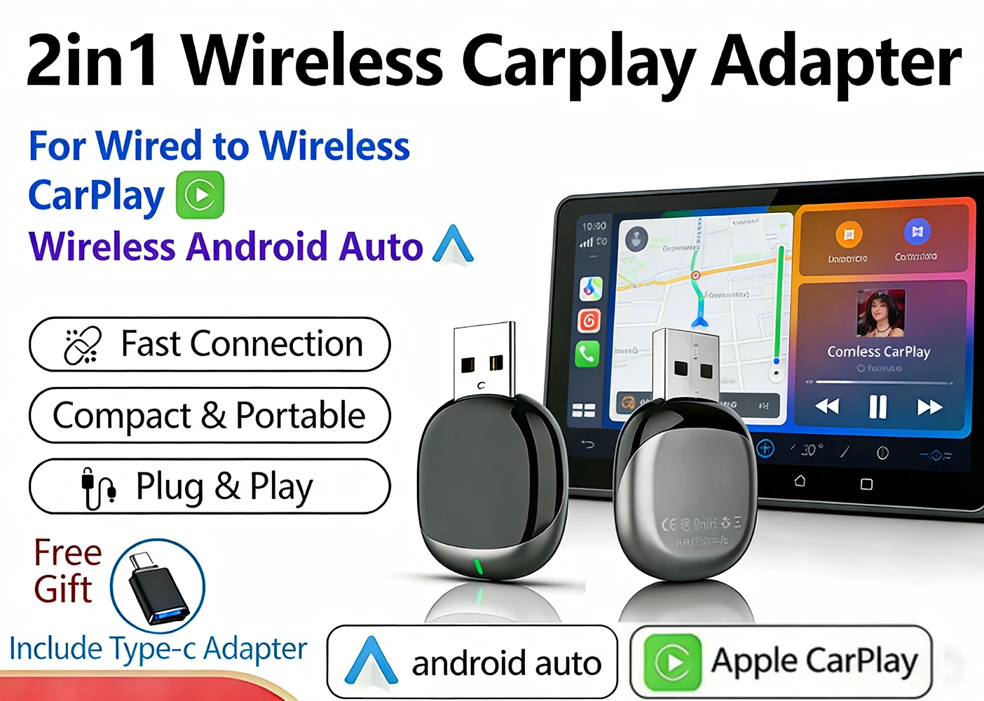 Wireless Carplay Ad…