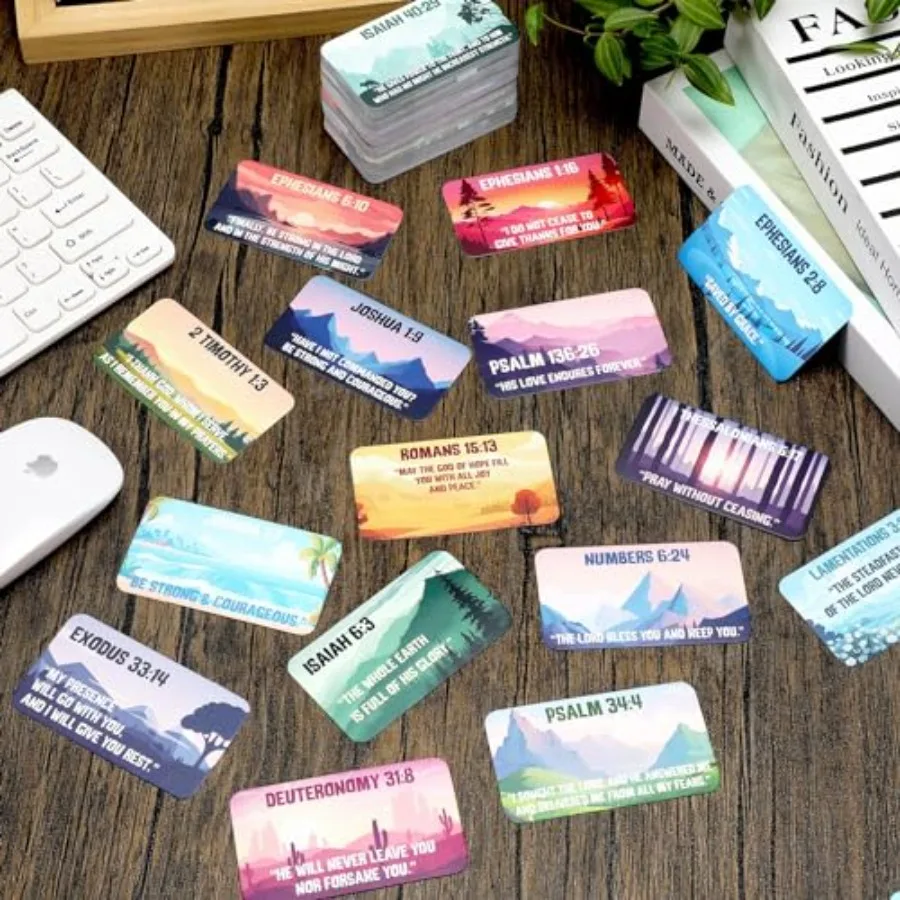 300 قطعة من بطاقات آية الكتاب المقدس كودوس، بطاقات تأكيد الصلاة، هدايا مسيحية، اقتباس ملهم صغير للنساء والطالبات #4