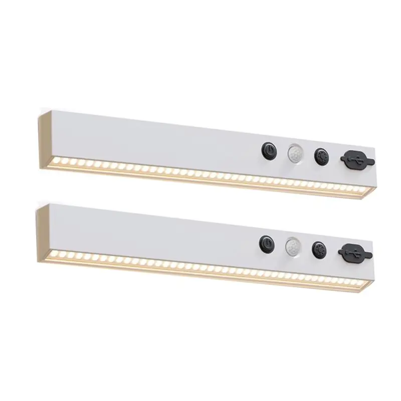 Reliable-Waterproof RV Step Lights 2 Pcs, 44LED Motion Sensor Rechargeable Magnetic Stair Lights, 3 Color Temps& Dimmable