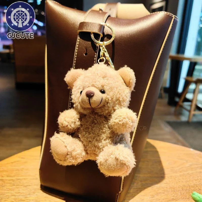

Милый плюшевый брелок-медведь с кудрявыми волосами, сидячая кукла, маленькая игрушка-медведь, подвеска для женской сумки, подарок на свадьбу, 4 цвета
