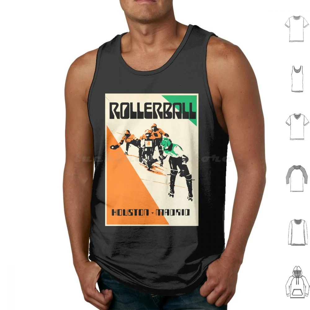 Rollerball-/ Houston Tank Tops Print Cotton Roller Ball Houston Sport Motorbike Roller Science Fiction Jonathan E Jonathan