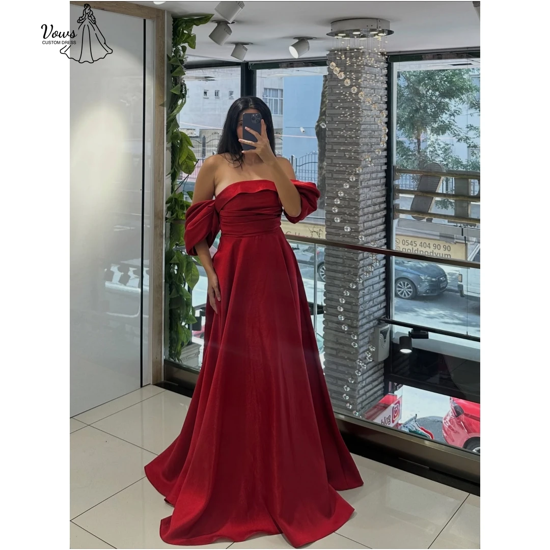 

Вечерние платья с открытыми плечами Vows, женские элегантные вечерние платья для женщин, роскошные вечерние платья, линия 2025 года, атлас на заказ