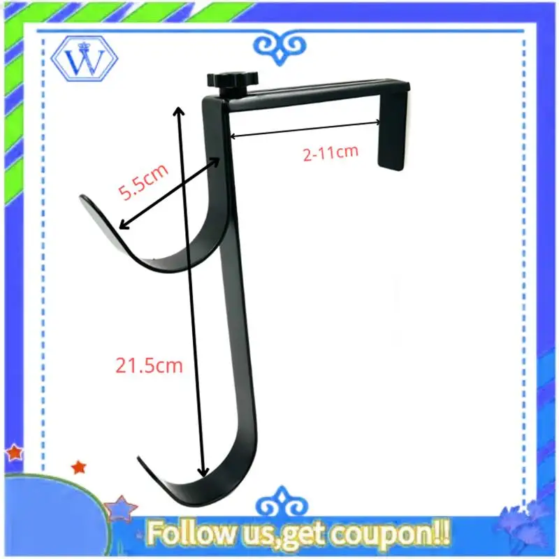 

Easy To Use 4PCS Black Pool Hooks Metal Fence Hooks Pool Tool Holder For Telescopic Poles Skimmers Nets Brushes