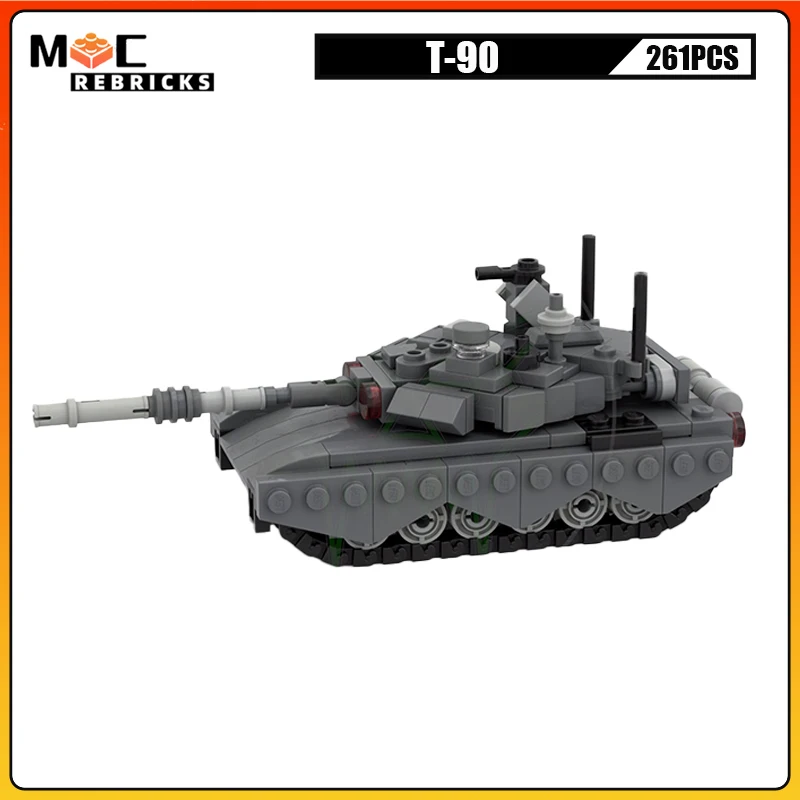 World War II Classic Series T-90 Tank Military Battle Vehicles Assembly Bricks Model Kid\'s Puzzle Educational Toy Christmas Gift