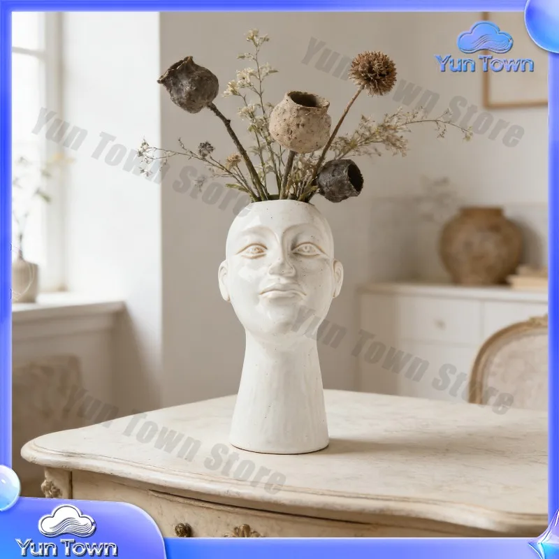 Ceramic vase European face model room club exhibition hall flower arrangement European style gift tide play flowers
