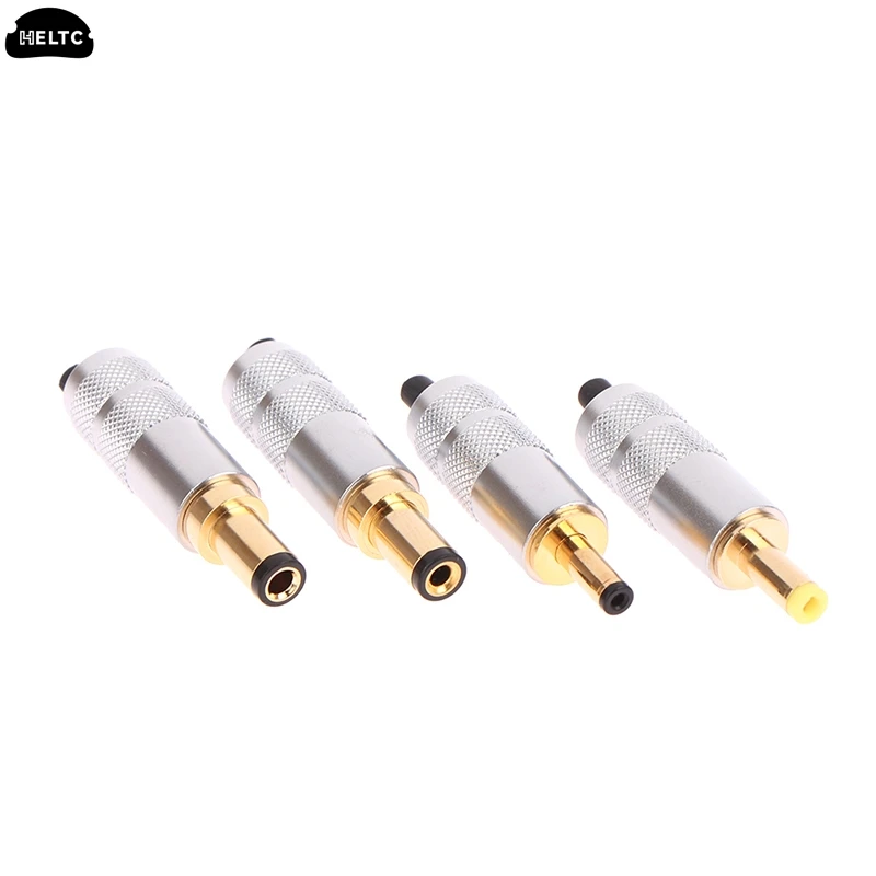 High Quality Copper Plated Gold 5.5X 2.5/5.5 X 2.1/4.0x1.7/3.5X1.3 DC Power Plug Jack Male Connector For Linear Power Output