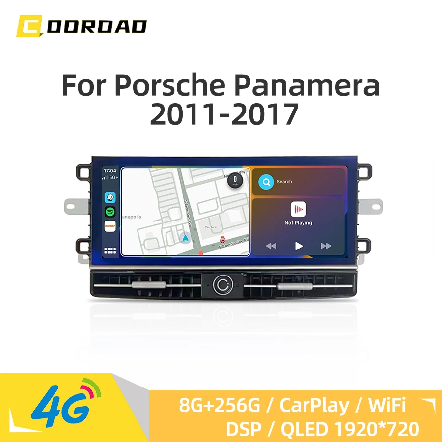 CarPlay Android 14.0 Car Radio For Porsche Panamera 2011-2017 GPS Navigation 4G WiFi Bluetooth DSP Stereo Car Multimedia Player