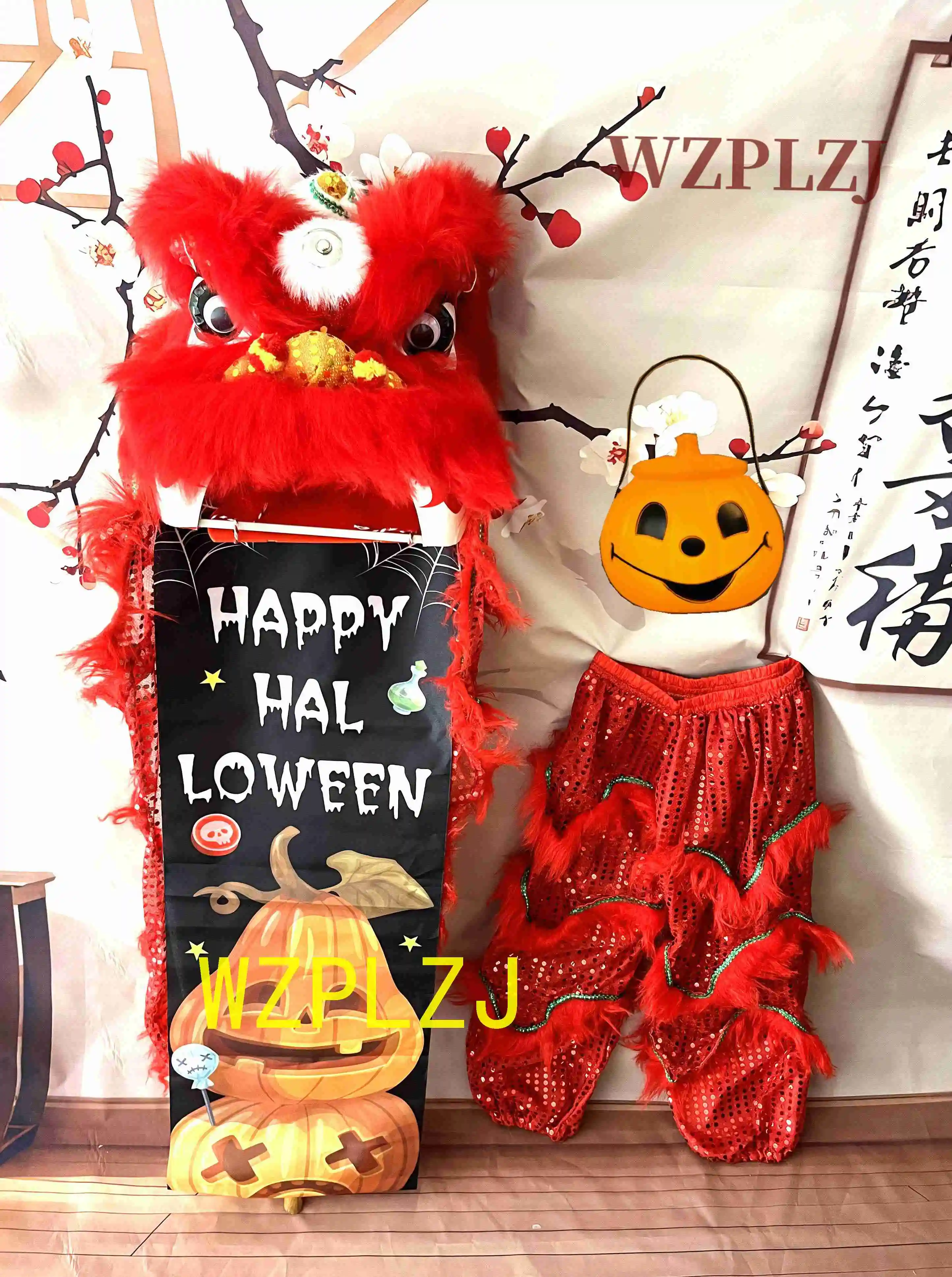 Kostium maskotki lwa na Halloween dla dzieci w wieku 2-5 lat, 30 cm, lampion, rekwizyty kreskówkowe dla dzieci, występ na imprezie, Boże Narodzenie, karnawał