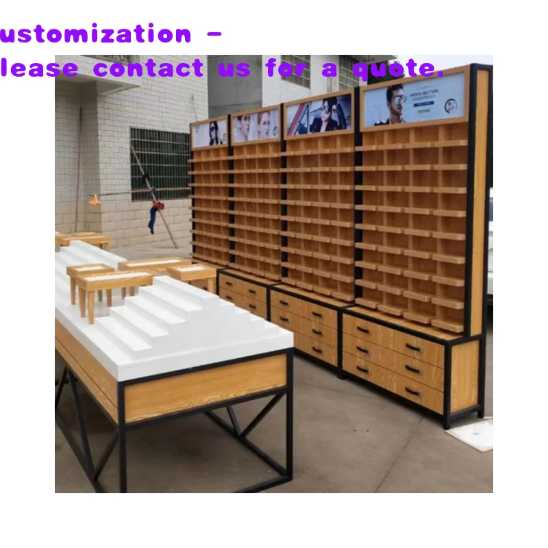 custom.High End Modern Innovative Design Eyeglasses Optical Glasses Kiosk Display Stand Showcase Mall Glasses Shop