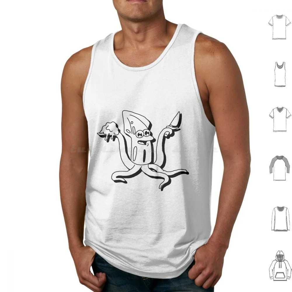 Knife Goes In , Guts Come Out Tank Tops Print Cotton The Funny 90s Meme Bart Homer Tv Cartoon Lisa Maggie Movie Chalmers