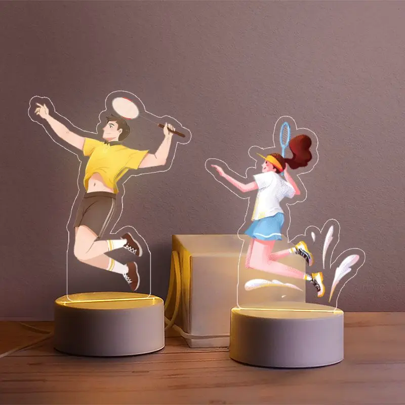 

Table lamp Night Lights Badminton modeling Peripheral souvenirs Send friends gifts Ornament Night light ornament Home appliance