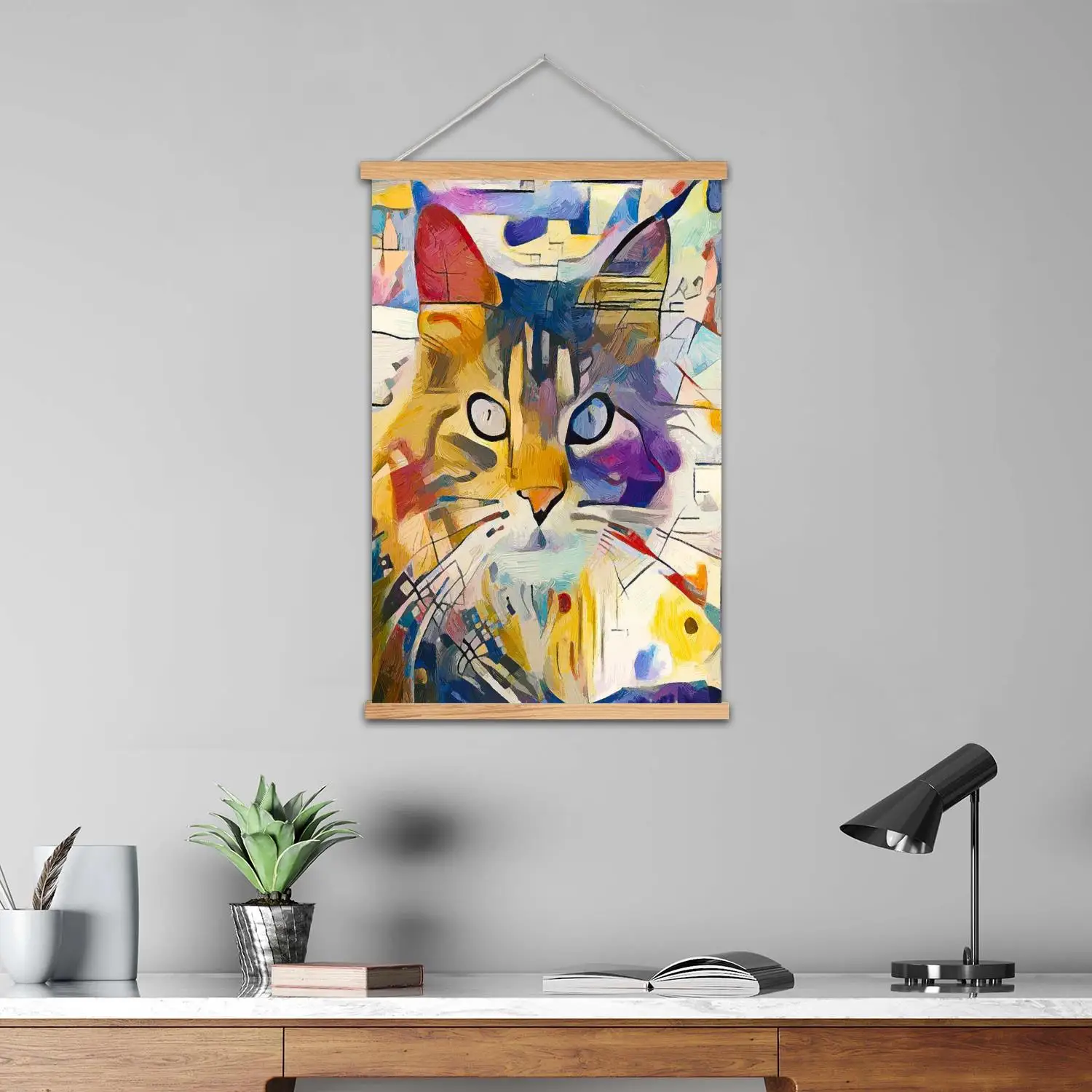kandinsky Framed Wall Painting Canvas Art Poster and Wall Art,  Modern Family Bedroom Decor,Decorative painting