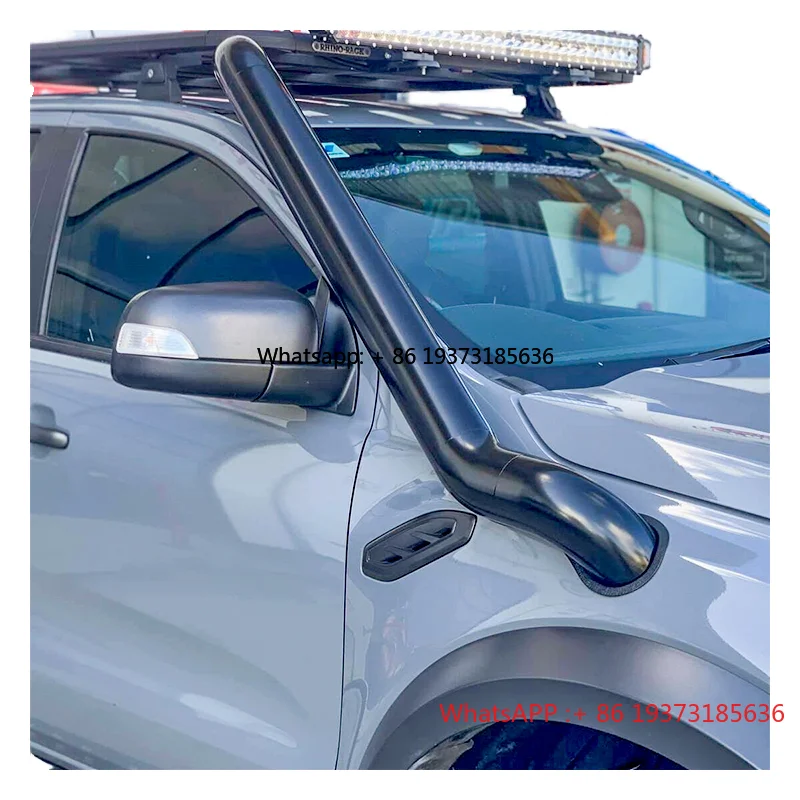 Esnórquel negro inoxidable para coche todoterreno 4X4 para Isuzu d-max 2020+ año de entrada de aire coche 4x4 esnórquel frontal