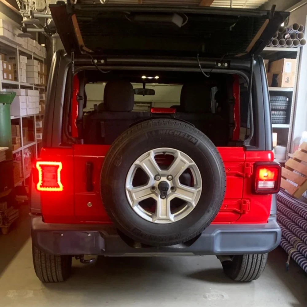 LED Tail Lights for Jeep Wrangler JL 2018-2023 - Brake/Reverse/Daytime Running/Turn Signal Functions