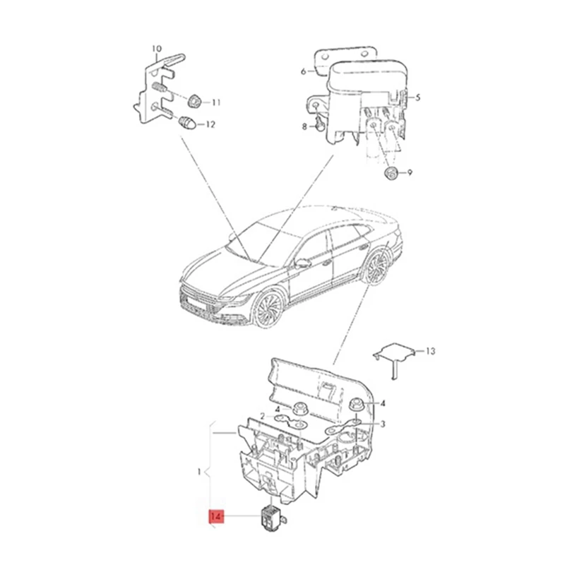 4F0915519 Battery Fuse Overload Disconnect Protection For VW Touareg  A3 A6 A8 S3 RS5 Seat Skoda 2006-2015