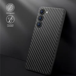 S25 S26 Ultra Carbon Fiber Case For Samsung Galaxy S26 S25 Edge S24 S23 S22 S21 S20 FE S 26 25 24 Ultra Plus Silicone Case Cover