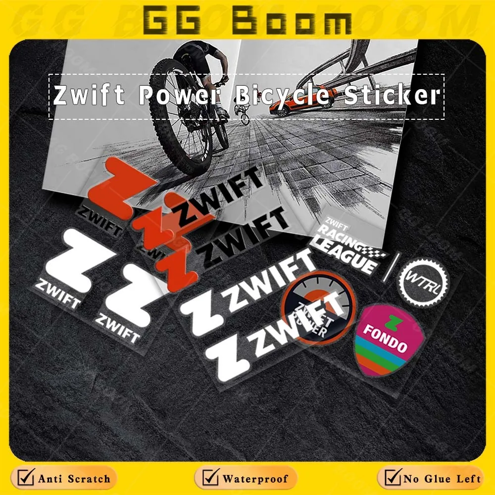 For Zwift Bicycle UV Sticker Refit Racing Bike Mountain Bike Decorative Frame Front Fork Waterproof Transparent Decal