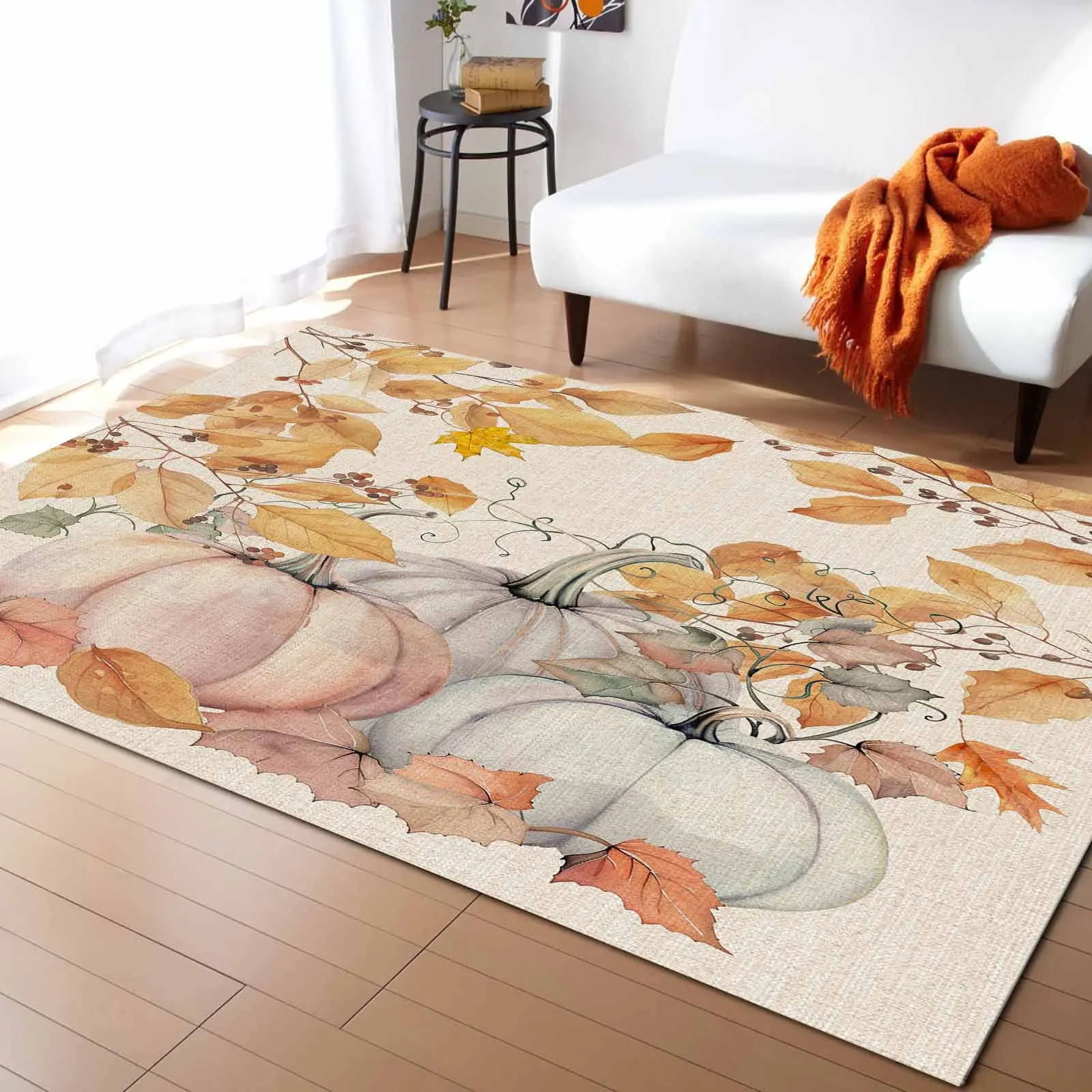 

Autumn Thanksgiving Pumpkin Carpet For Home Living Room Bedroom Bedside Decor Large Area Rug Teen Room Decor Carpet