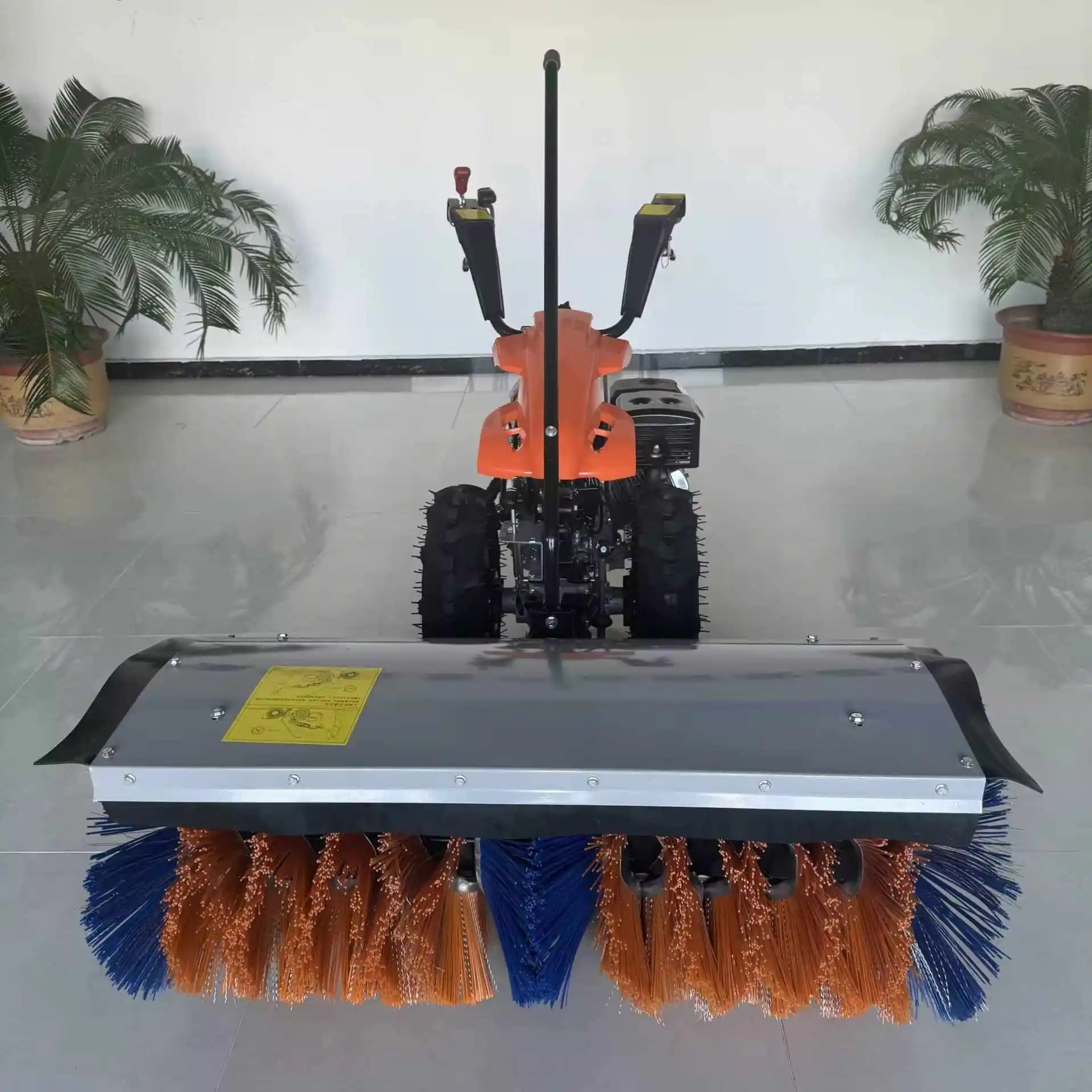 15HP Electric Full Gear Rolling Brush Snow Sweeper New Farm and Construction Snowplow with Engine and Motor Core Components