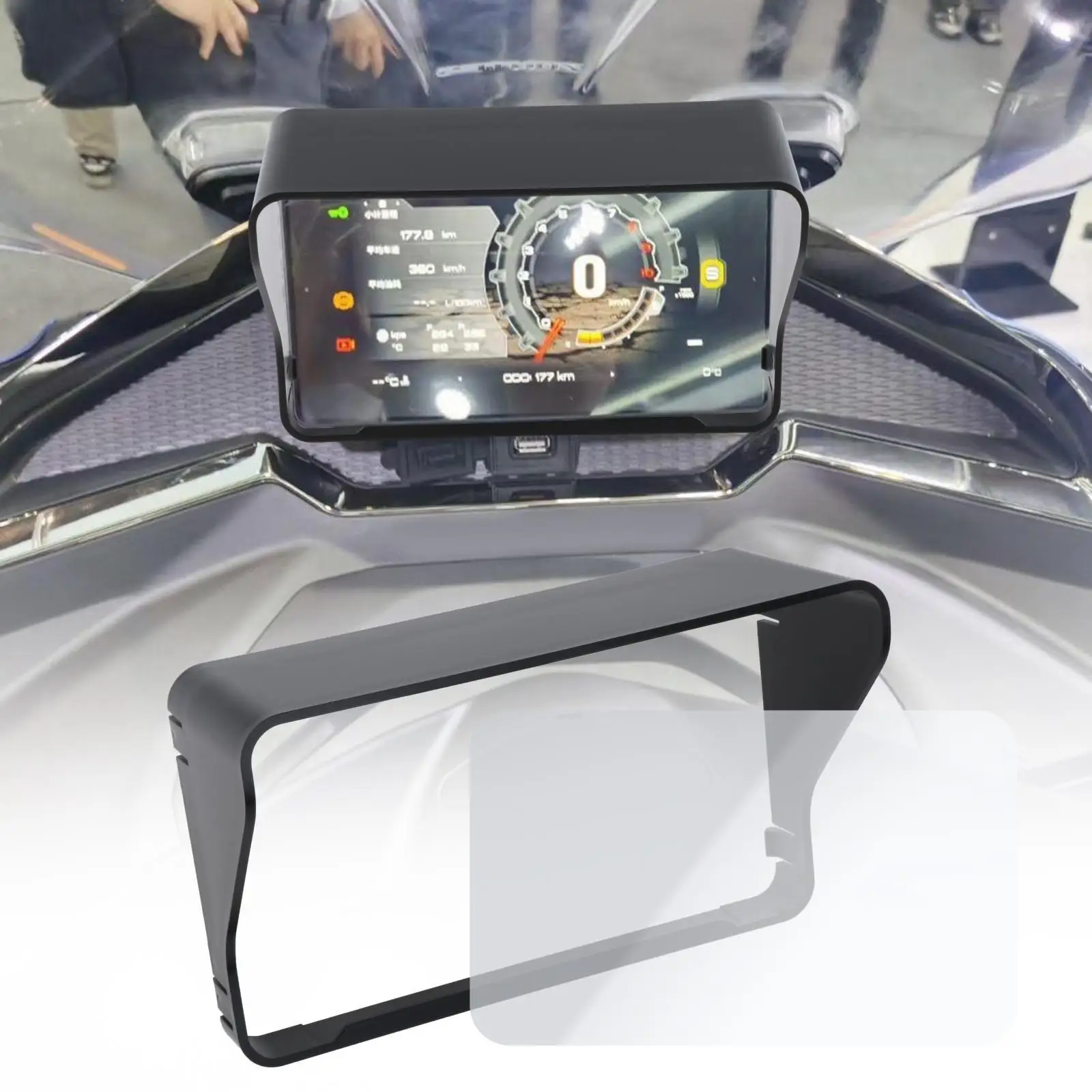 

Motorcycle Dashboard Sun Visor Cover Instrument Stylish Easy Installation Protection Instrument Cover for 368G