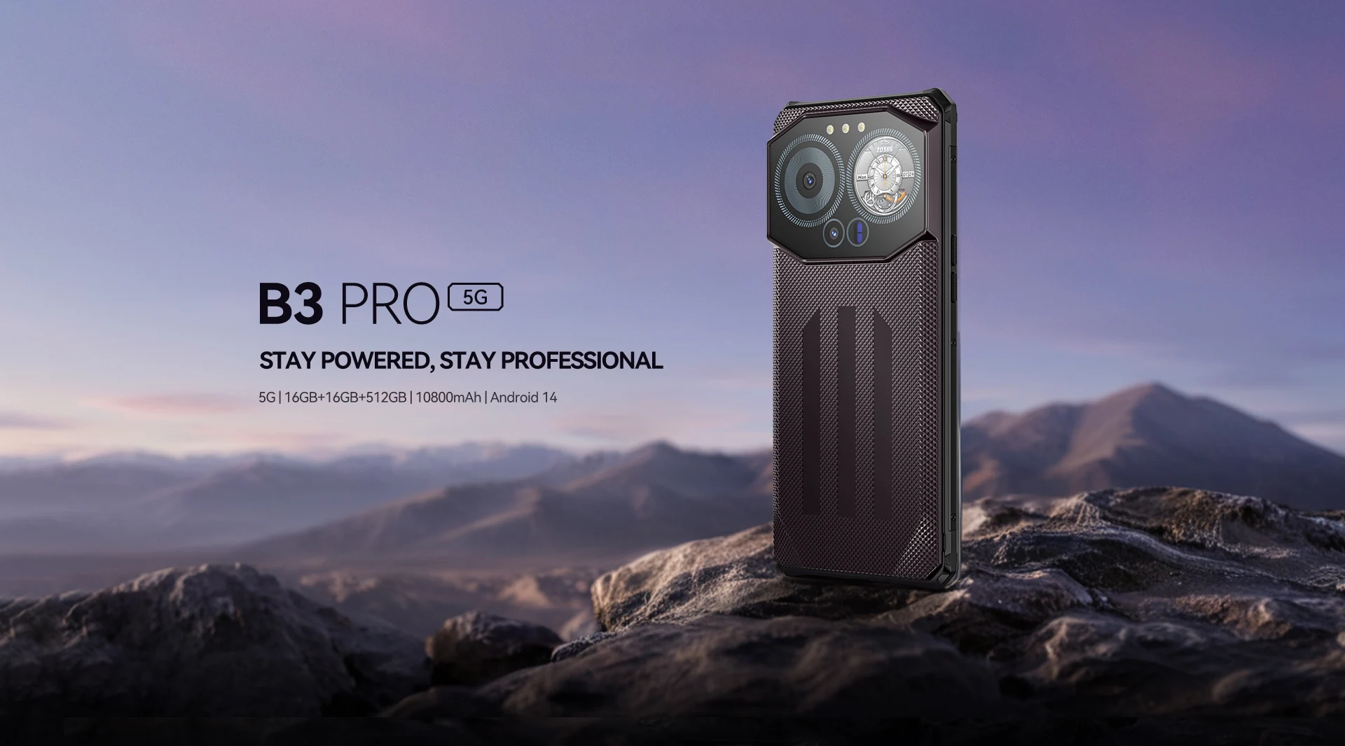 IIIF150 B3 PRO, CPU: MT6877TT 120 Hz 6,6 polegadas, 5G 10800mAh bateria smartphone de três provas, 16 GB 512 GB Android 14 celular NFC