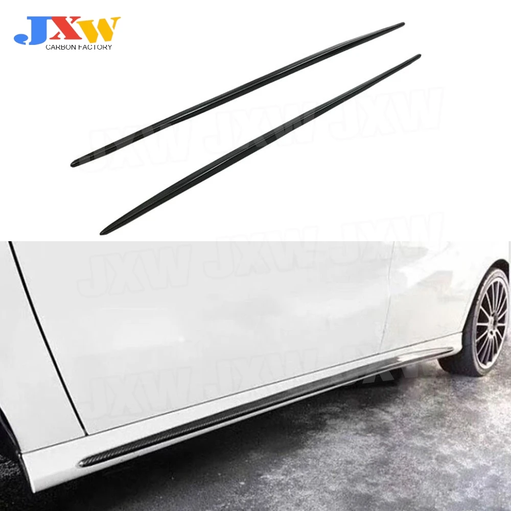 Carbon Fiber Side Skirts Lip Chin Apron for Benz W117 CLA CLA250 CLA260 CLA45 AMG 2013-2019 FRP Side Skirts Car Accessories Kits