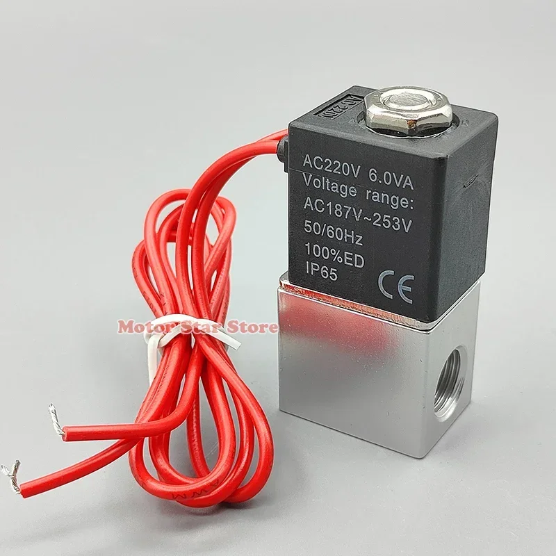 Válvula Solenoide de respuesta rápida, válvula neumática de acción directa, de 2 vías, normalmente cerrada, 1/4 \