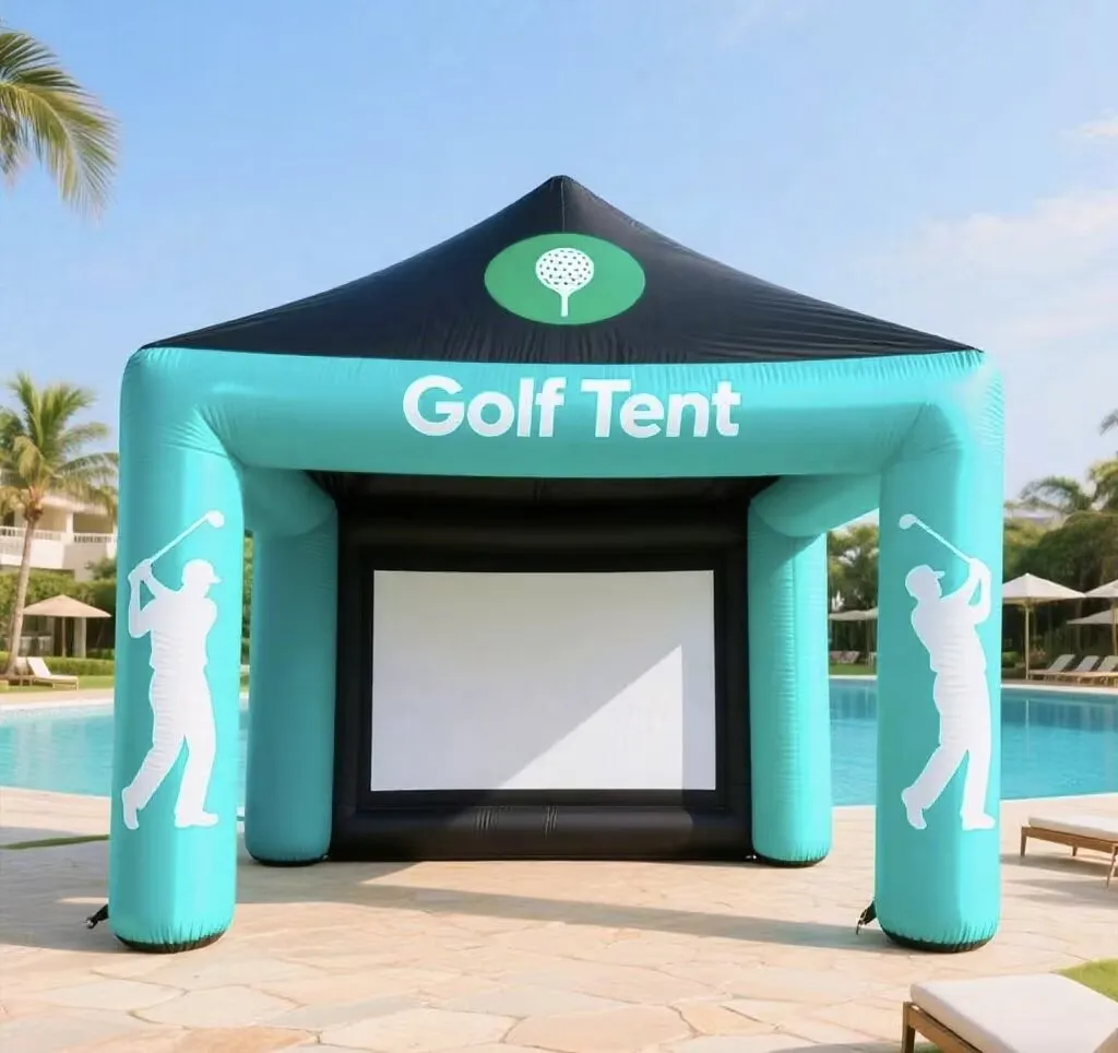 

Training Outdoor Inflatable Golf Simulator Tent Golf Simulator Cage Enclosures for Home Practice with Customized Design