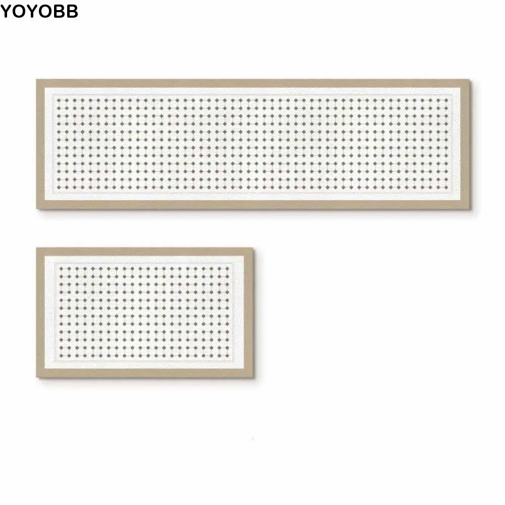 

2Pcs/Set Water Absorbent Kitchen Floor Mat Non-Slip Wipeable Bathroom Mat Durable Diatomite Mud Long Strip Carpet