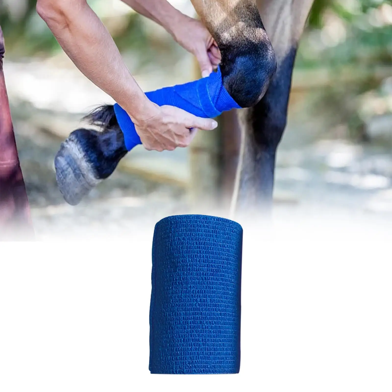 Horse Leg Wrap Cohesive Vet Bandage Flexible Non Woven Self Adherent Tape for Ankle Wrist Knee and Animal Sports