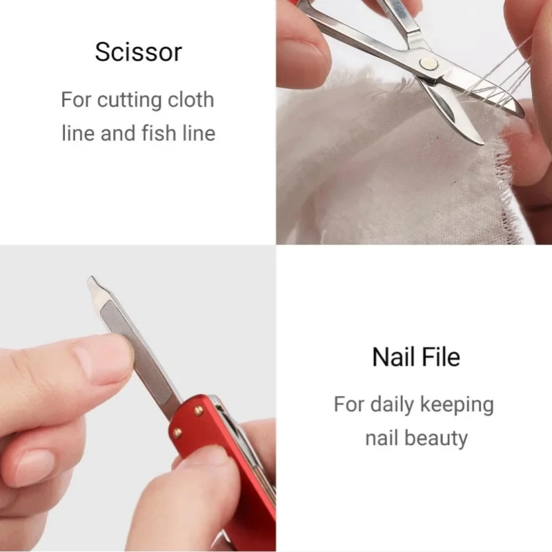 NexTool Mini Multifunctional Folding Knife 64.5mm With Mini Scissors Small Screwdriver Nail File Portable Creative Pocket Tool