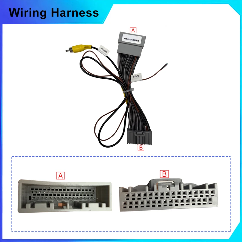 Car Radio Stereo Wiring Harness Cable Canbus Android 16pin For Honda CRV 2012-20152din Stereo Plug Power Cable cord Canbus box