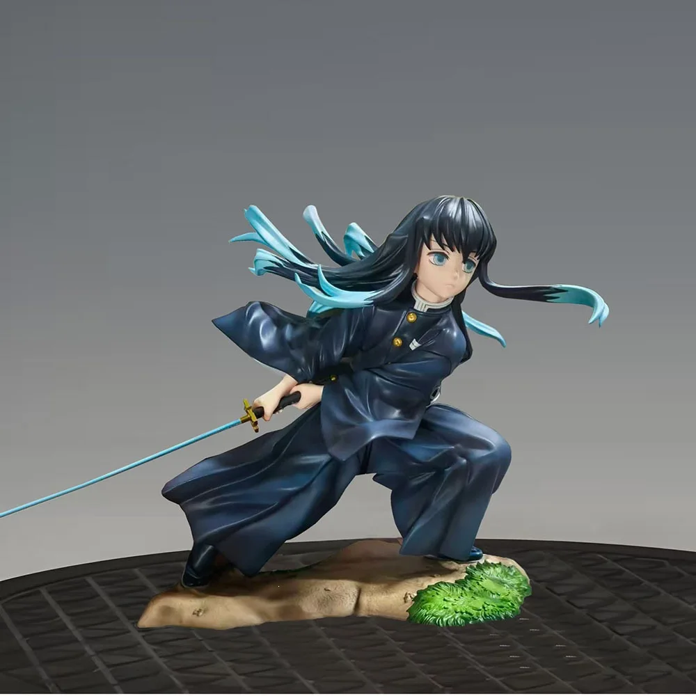 18cm Demon Slayer Anime PVC GK Demon Slayer Blade Xia Pillar Time Transparent No Ichiro Handheld Doll Model Collection
