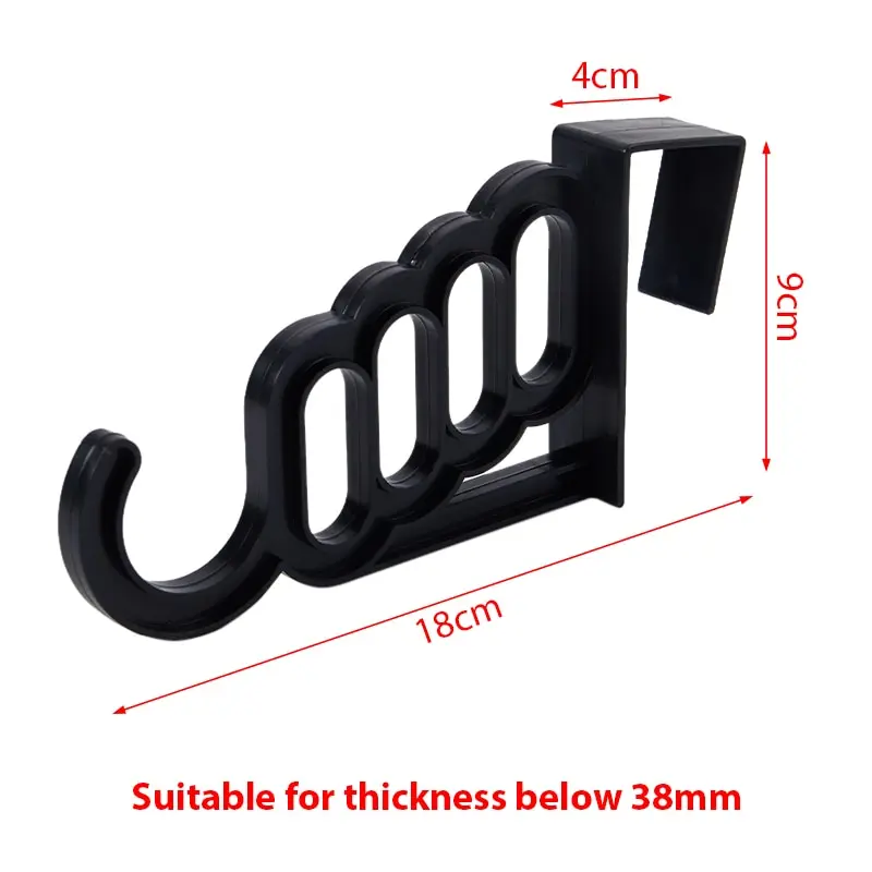 1pc Multi-Function Foldable Clothes Hanger Drying Rack 5 Hole Suit Bathroom Door Plastic Organizer Storage Rack Accessories