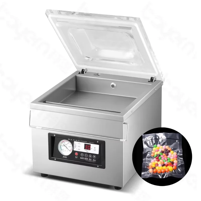 Commercial Semi Auto Mini Desktop Sealer Vacuum Packaging Machine for Food Rice Meat Fish