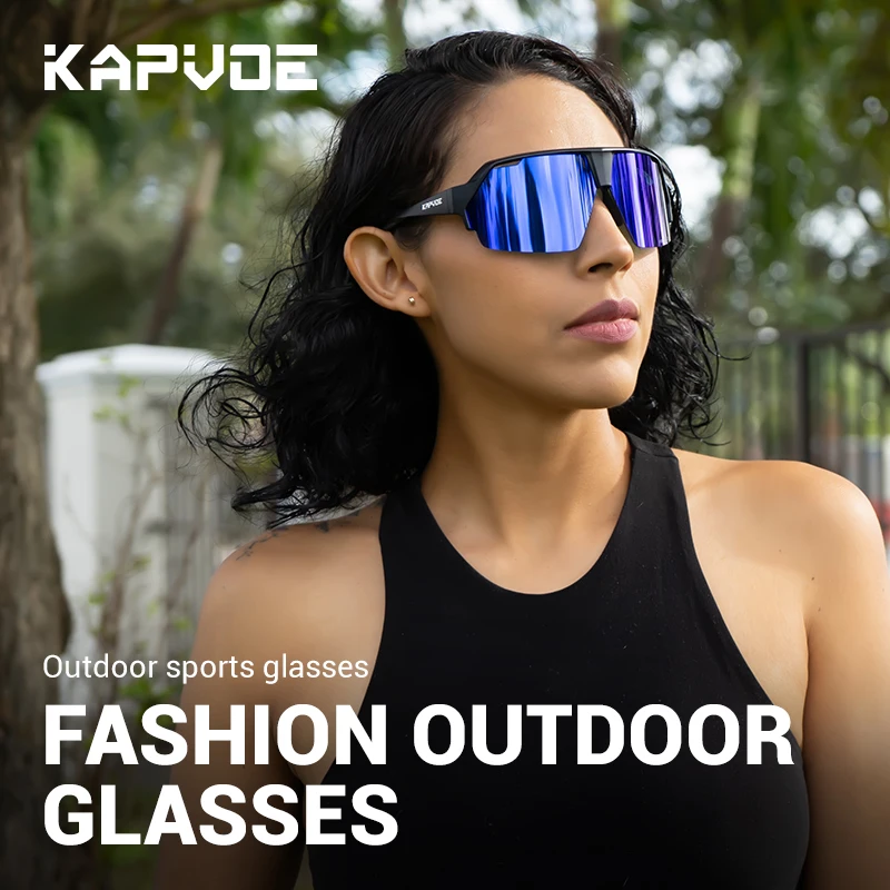 KAPVOE Outdoor Cycling Sunglasses Men Women Driving Bicycle Sports Running Eyewear Polarized Cycling UV400 Protection Glasses