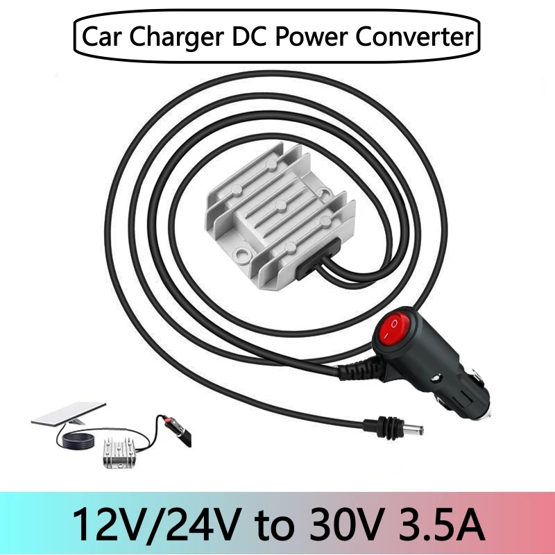 Starlink Mini Universal Car Charger 12V/24V Boost 30V 3.5A with 2M/3M/5M DC Cable DC Power Converter for Car Cigarette Lighter