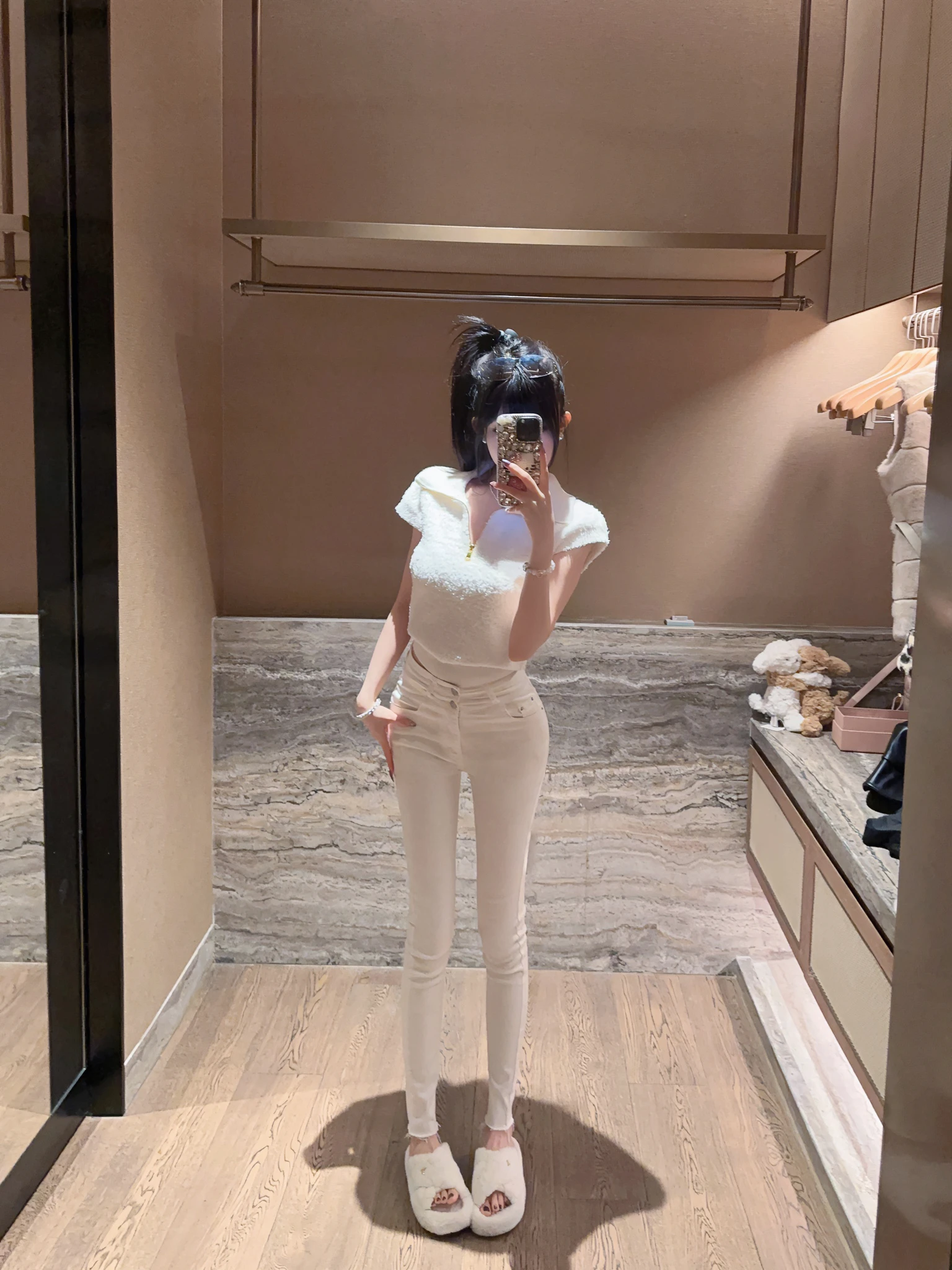 

Soft Knitted Top Women's ort Sve Zipper Flip Collar Casual Sle Comfortable Fit Ladies Faion Spring Autumn