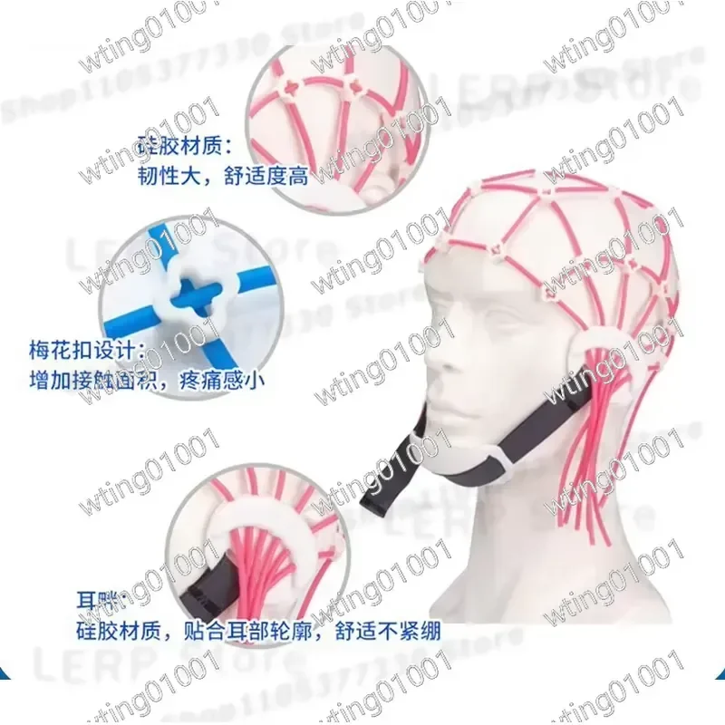 for EEG Cap Silicone Strip Bridge Electrode Quick Release Headwear for Brainwave Monitor Device Easy Detachable Comfortable