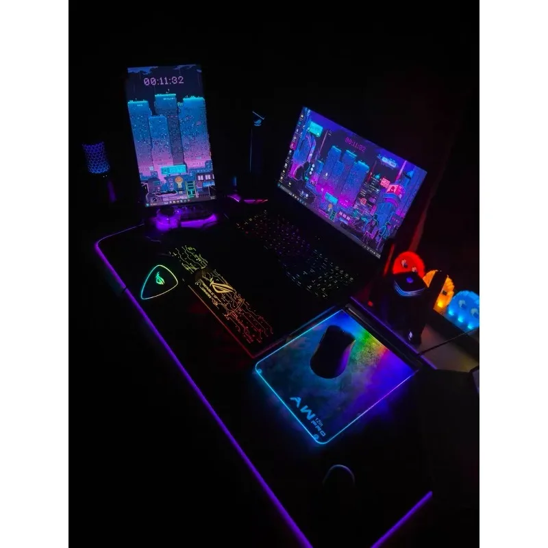 RGB Keyboard Plam Rest  Luminous Custom Pattern Size ARGB Wrist Rest Pad for 65/87/104% Mechanical Keyboard Accessory Plam Stree