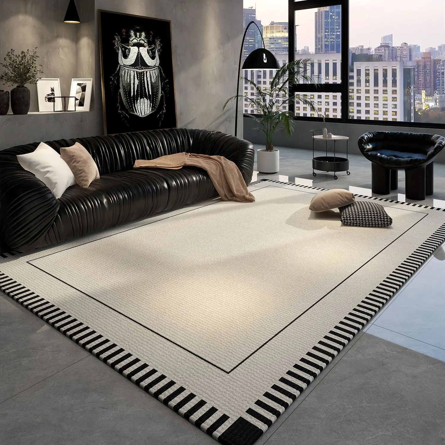 Carpet living room sofa coffee table mat bedroom large area household full floor mat ins cream small fragrance