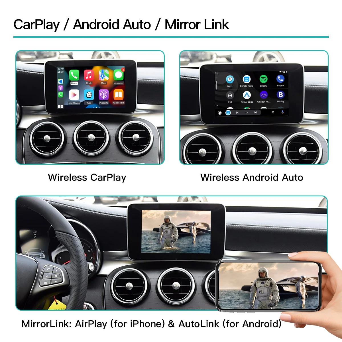 Wireless Carplay Stereo Navigation Car Radio For Mercedes Benz W117 W209 W204 W463 Android Auto Upgrade 12.0 5G Wifi view 4