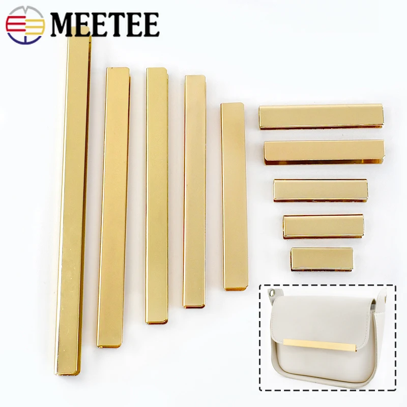 Meetee 5/10Pcs 3-25cm Metal Side Clip Buckle Screw Bag Strip Corner Protector Clasp Luggage Decoration Clips Buckles Accessories