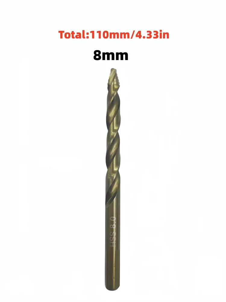 1PC 8mm HSS Step Twist Drill Bit Sharp Cutting Tip Drill Bit for Wood PVC Acrylic Soft Metal Drilling